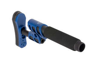 Odin Works Blue ZULU Adjustable stock includes an intermediate length pistol buffer tube with padding and secondary buffer system